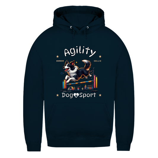 Damen Hoodie Agility mit Border Collie