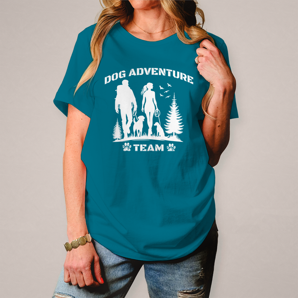 T-Shirt Dog Adventure Team für Damen
