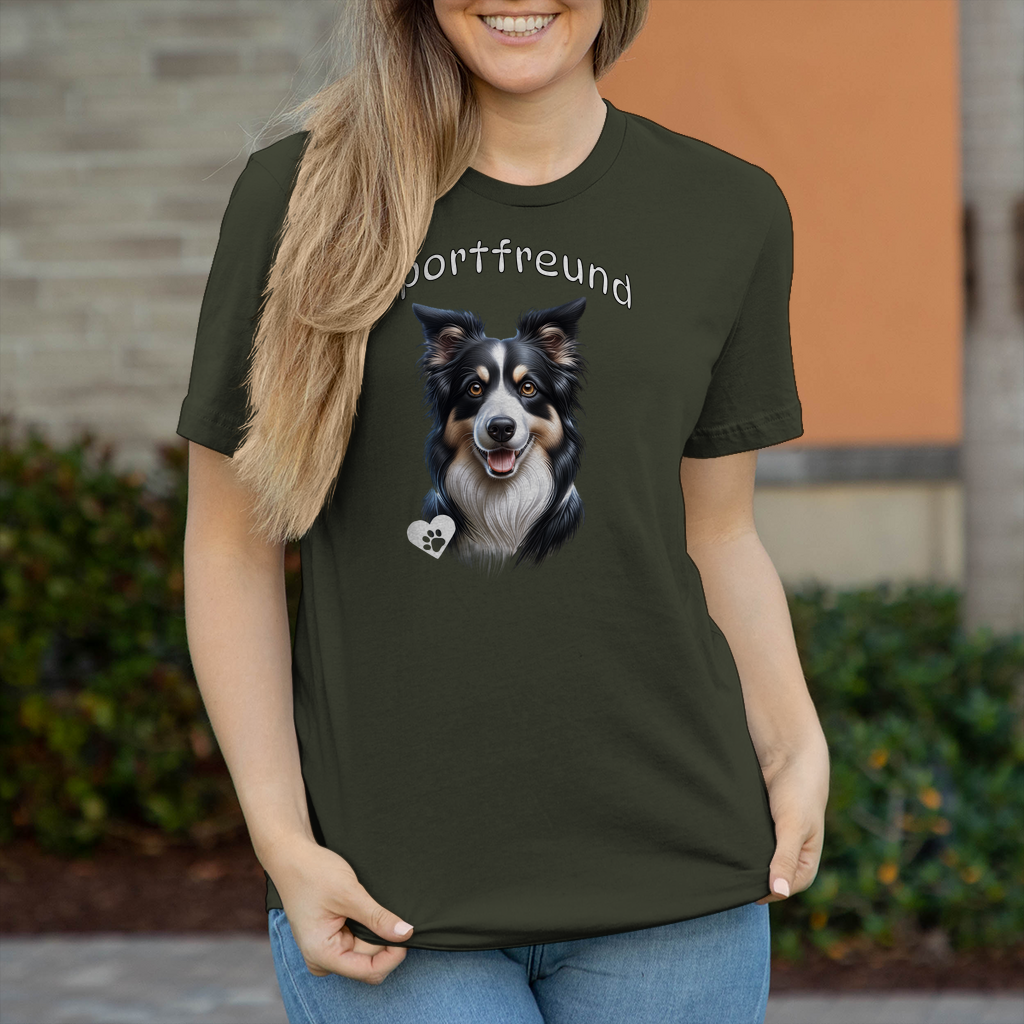 Damen T-Shirt Border Collie Sportfreund