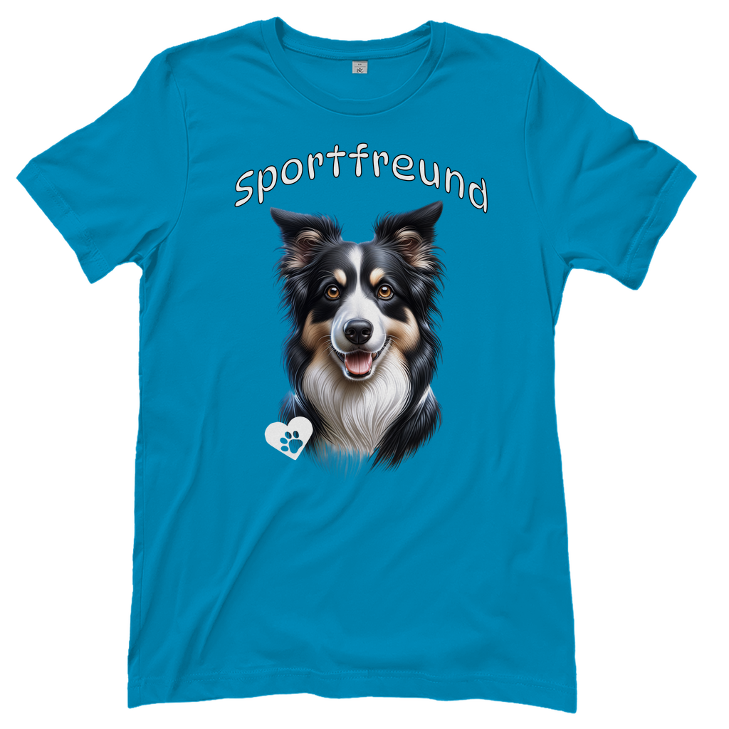 Damen T-Shirt Border Collie Sportfreund