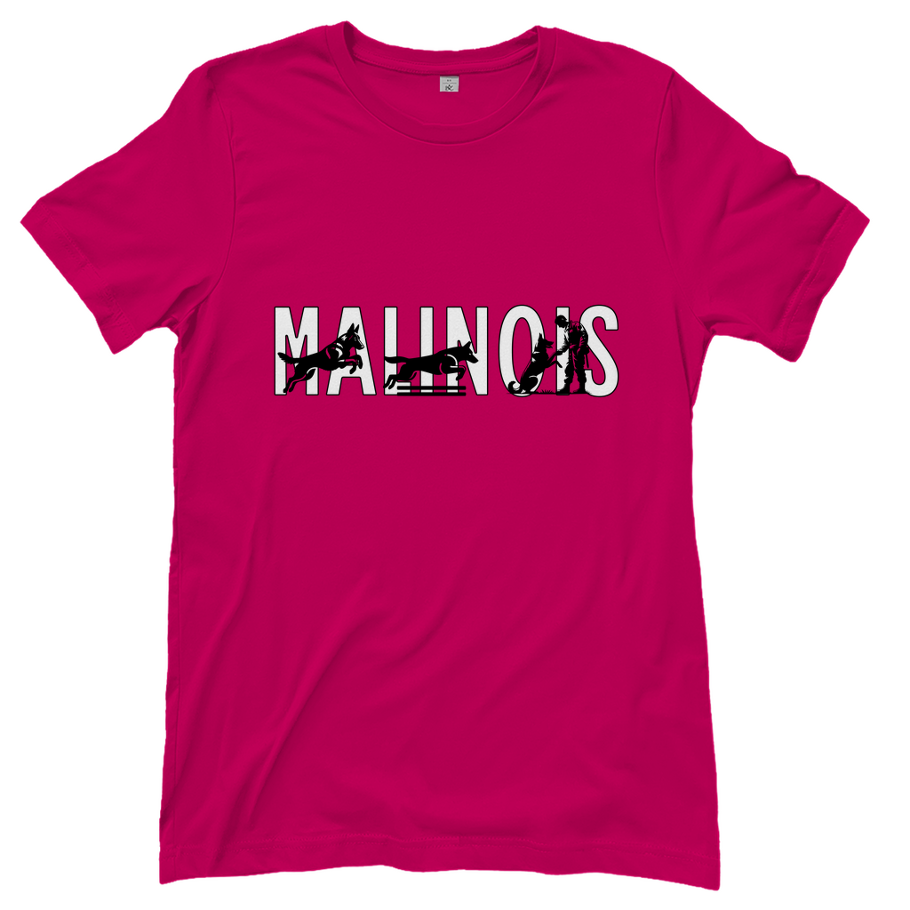Damen T-Shirt Malinois Schriftzug