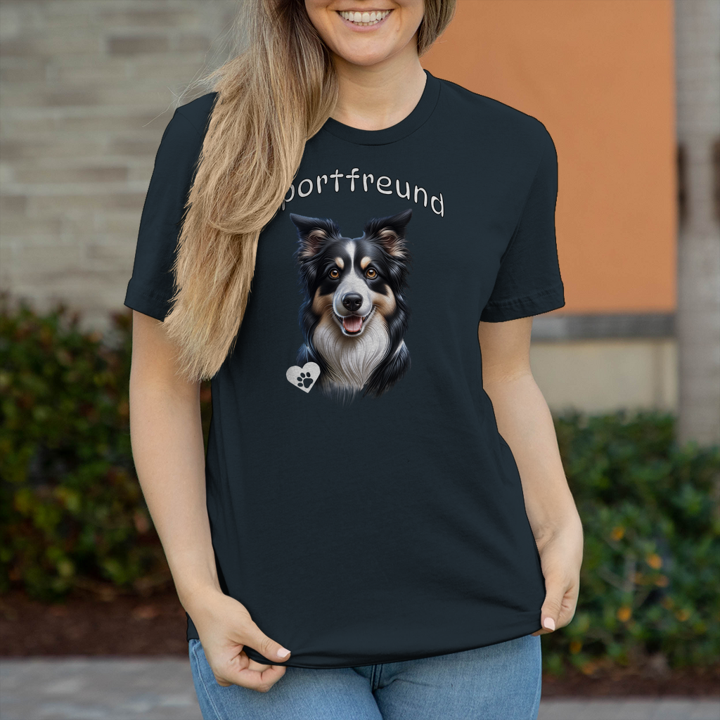 Damen T-Shirt Border Collie Sportfreund
