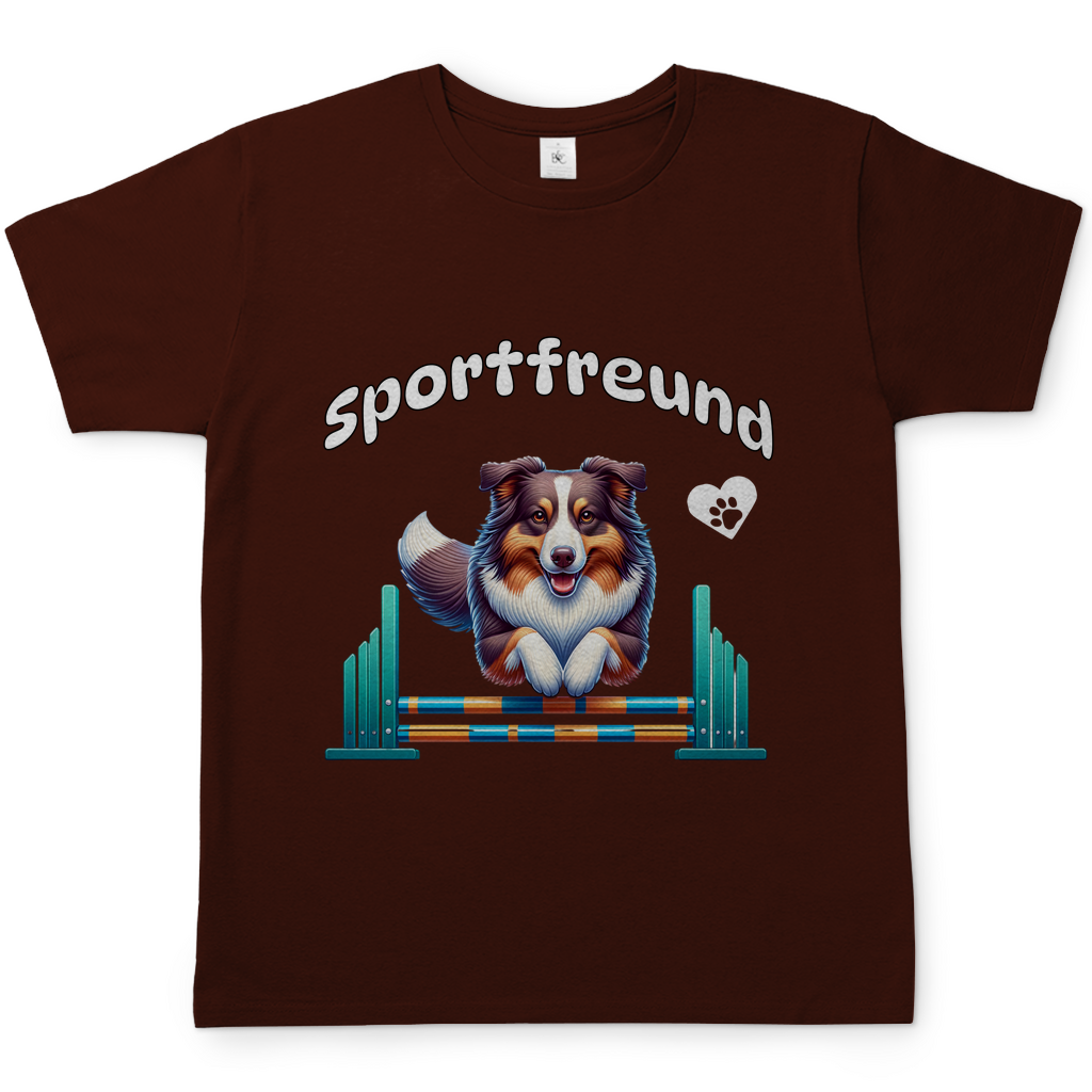 Herren T-Shirt Sportfreund Australian Shepherd