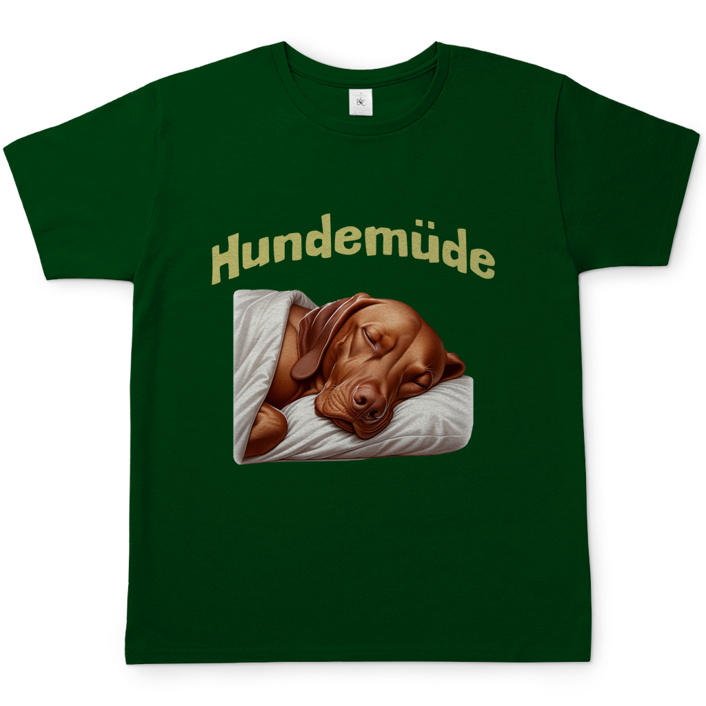 Herren T-Shirt Hundemüde mit Magyar Viszla