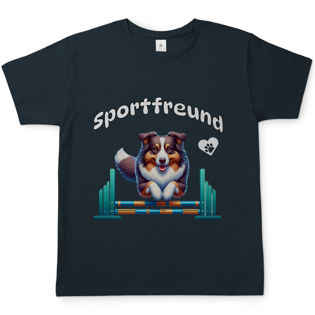 Herren T-Shirt Sportfreund Australian Shepherd