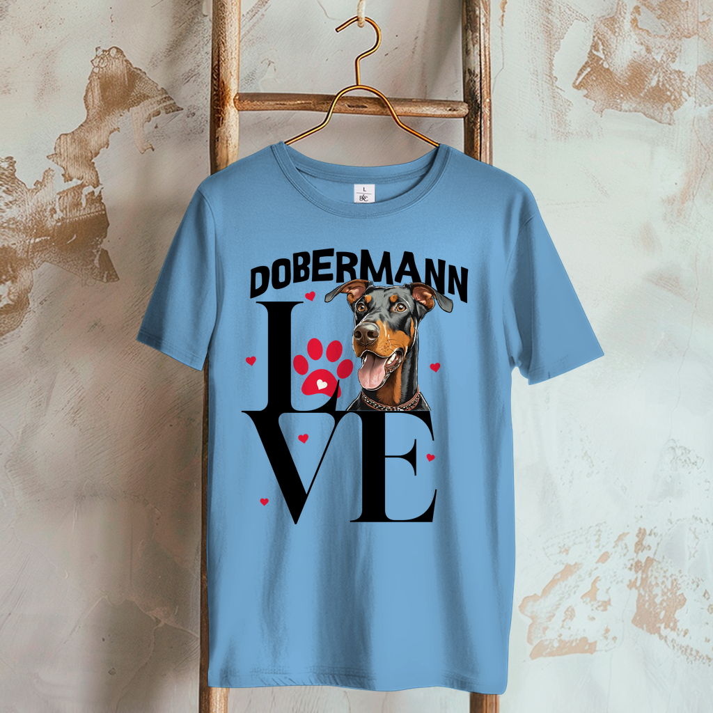 Damen T-Shirt Dobermann Love
