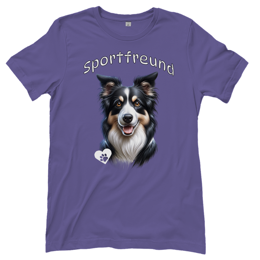 Damen T-Shirt Border Collie Sportfreund