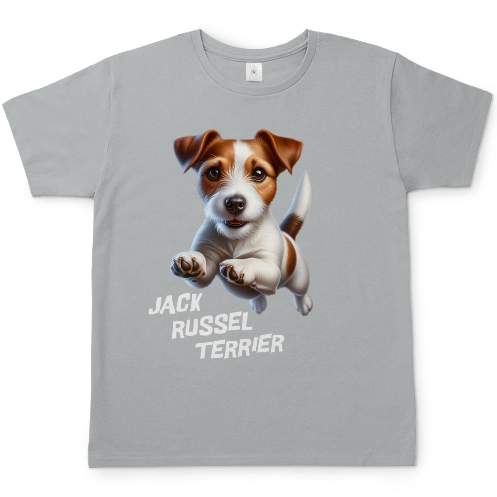 Herren T-Shirt Springender Jack Russel Terrier