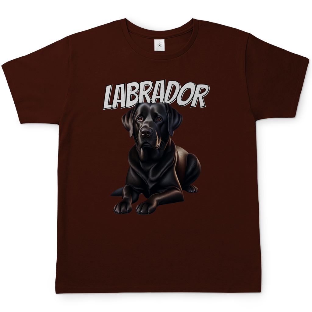 T-Shirt liegender Labrador