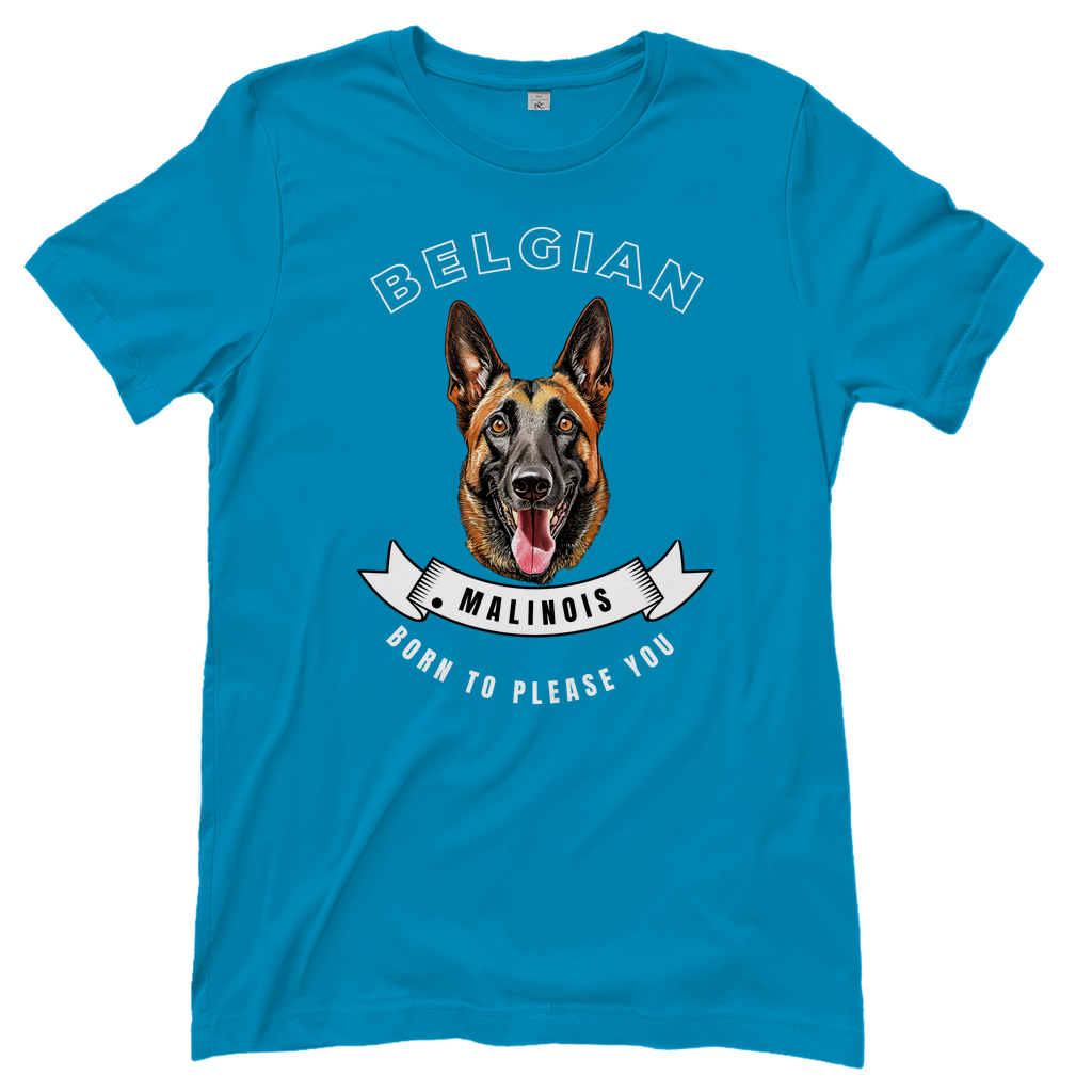 Malinois T-Shirt Born to please you für Damen
