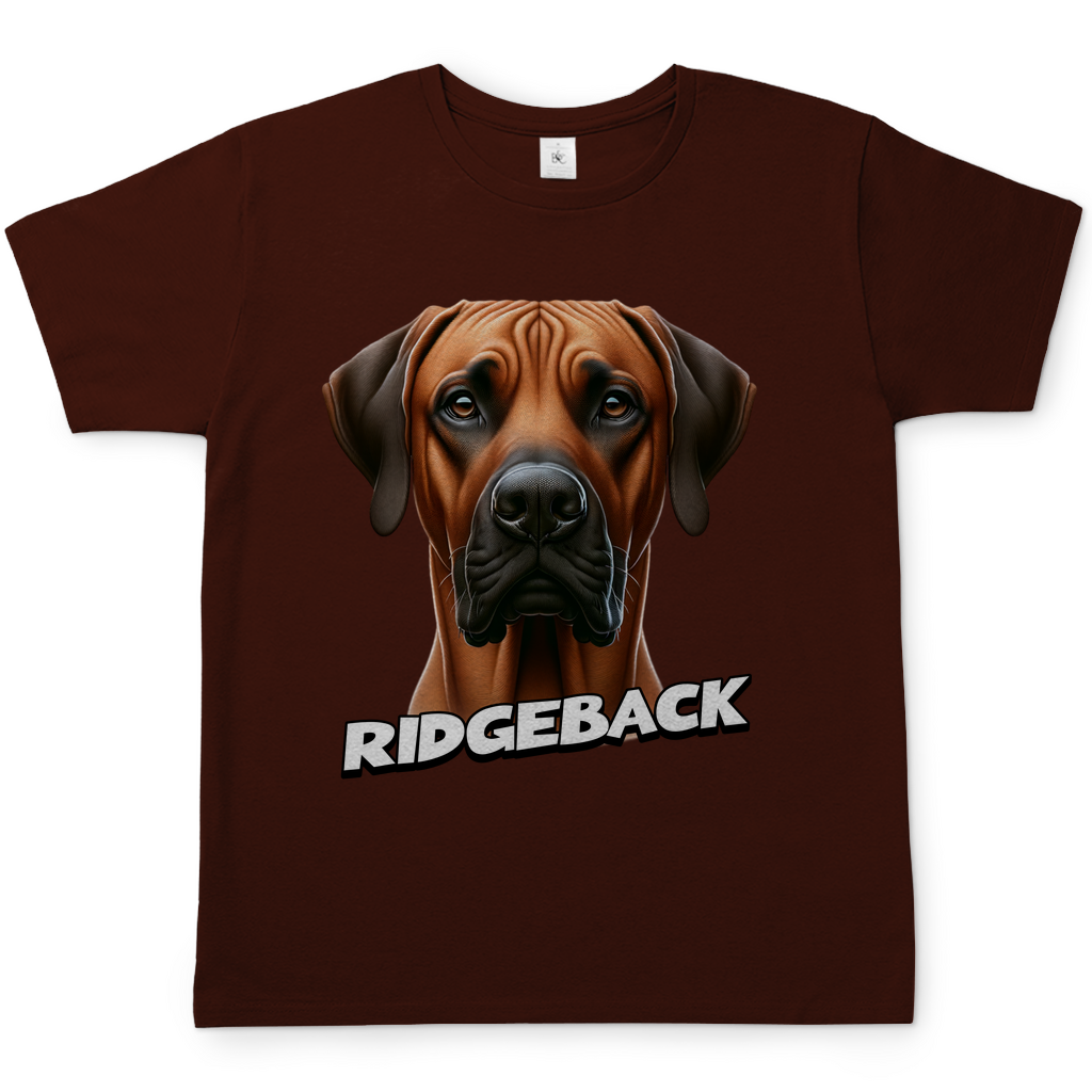 Herren T-Shirt Ridgeback Kopf mit Schriftzug
