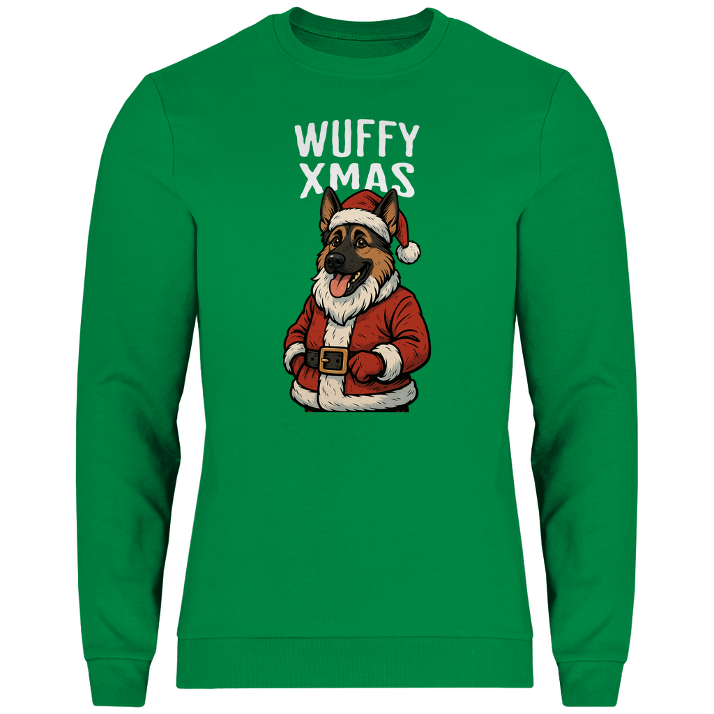 Deutscher Schäferhund Weihnachtsmotiv Sweatshirt, Herren/Unisex