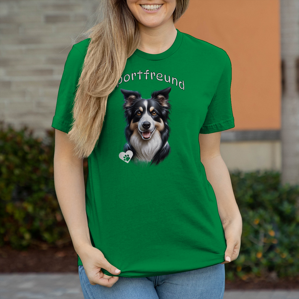 Damen T-Shirt Border Collie Sportfreund