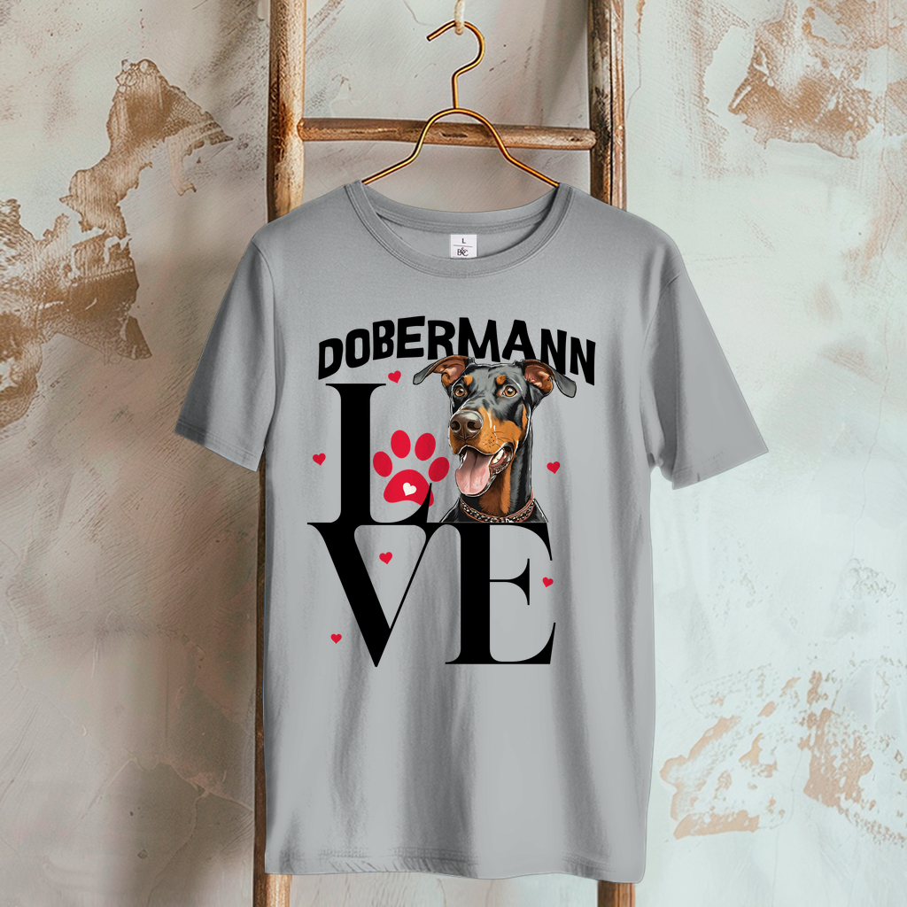 Damen T-Shirt Dobermann Love