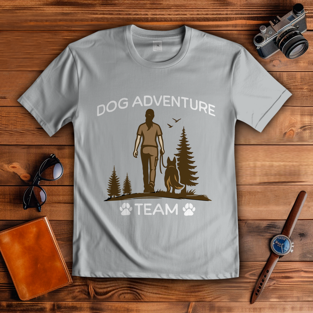 T-Shirt Dog Adventure Team – Für alle, die mit ihrem Hund durchs Leben wandern