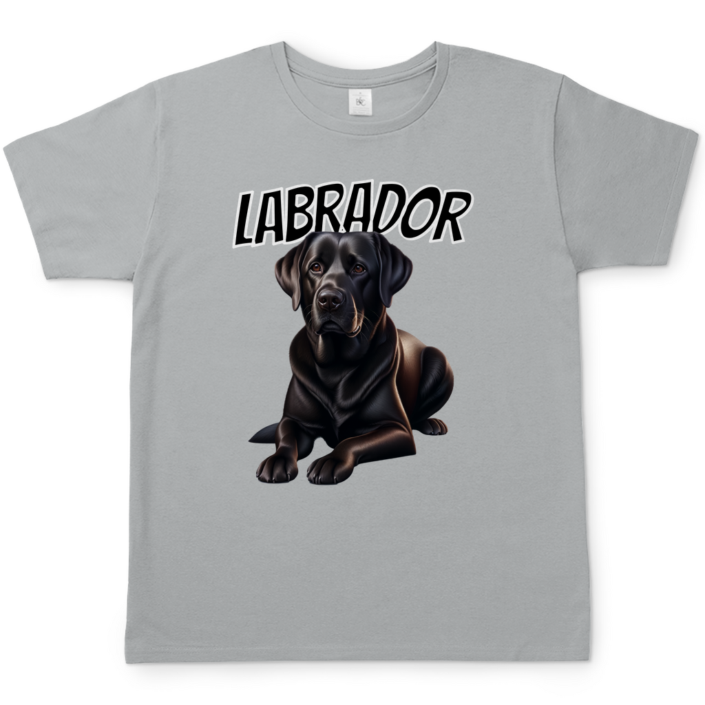 T-Shirt liegender Labrador