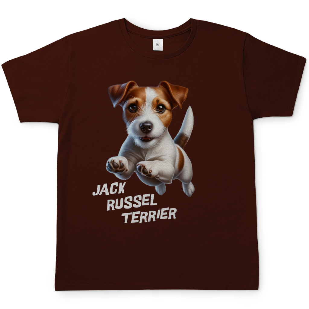 Herren T-Shirt Springender Jack Russel Terrier