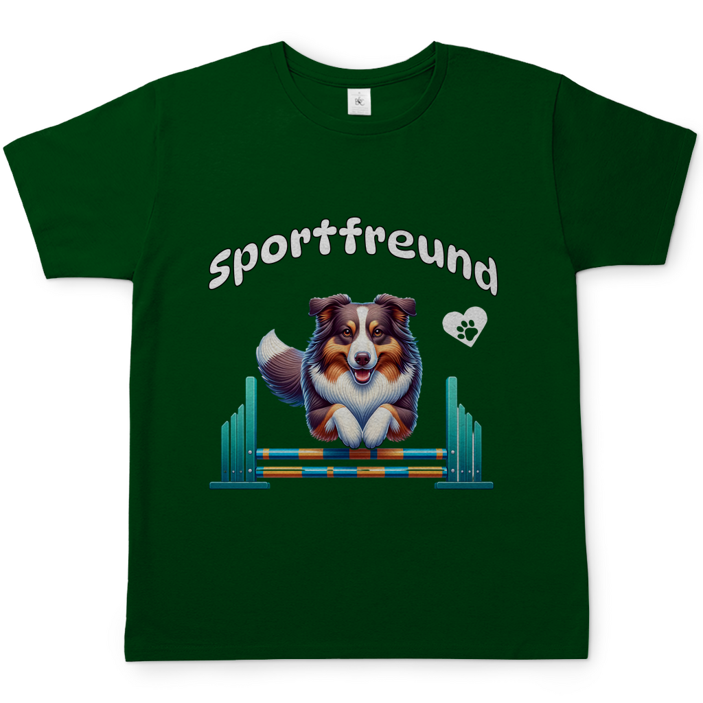 Herren T-Shirt Sportfreund Australian Shepherd