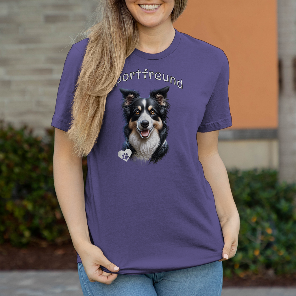 Damen T-Shirt Border Collie Sportfreund