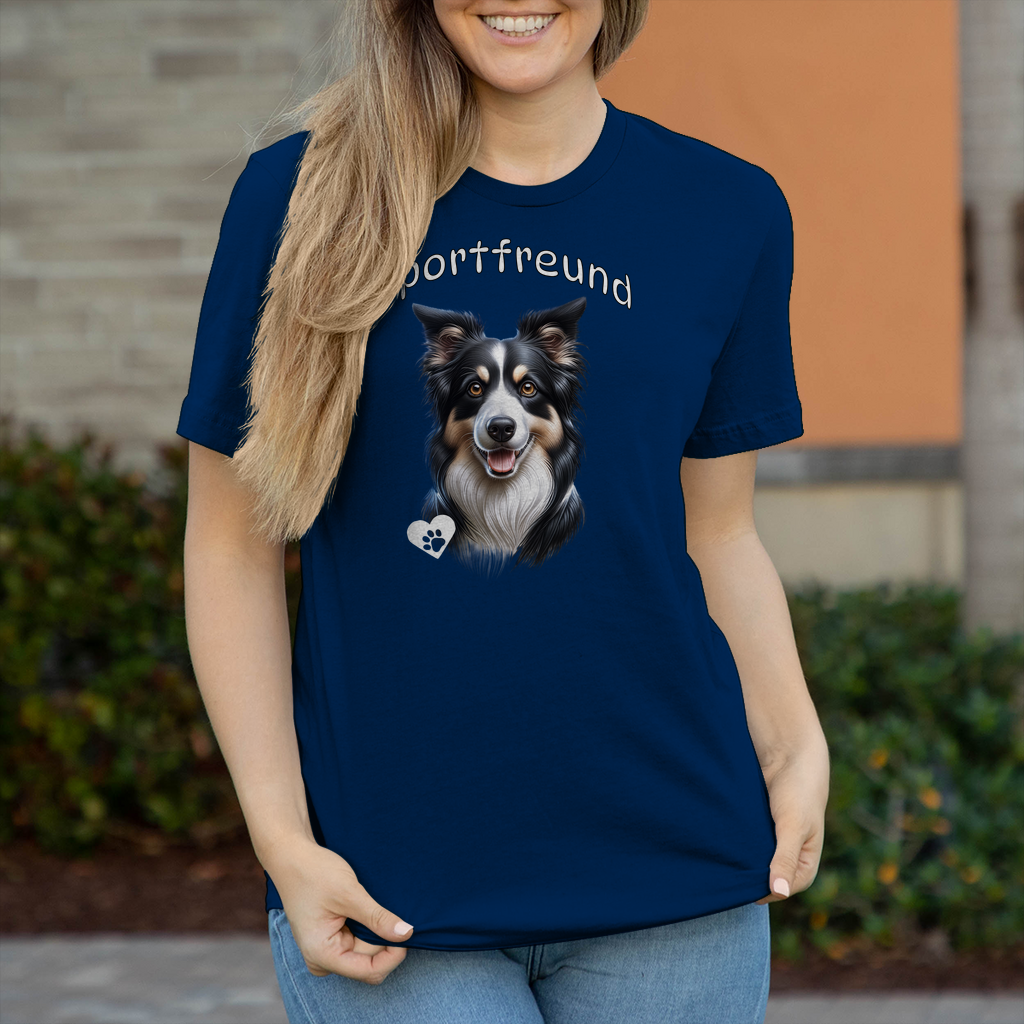 Damen T-Shirt Border Collie Sportfreund