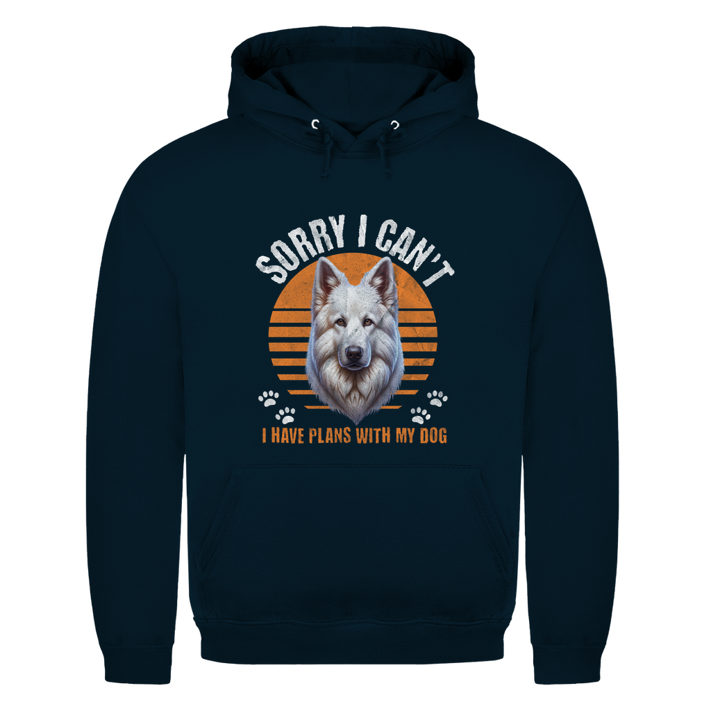 Herren Hoodie Weißer Schäferhund "Sorry, I can't"