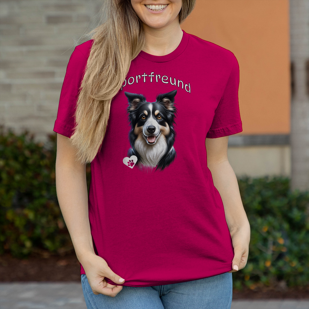 Damen T-Shirt Border Collie Sportfreund
