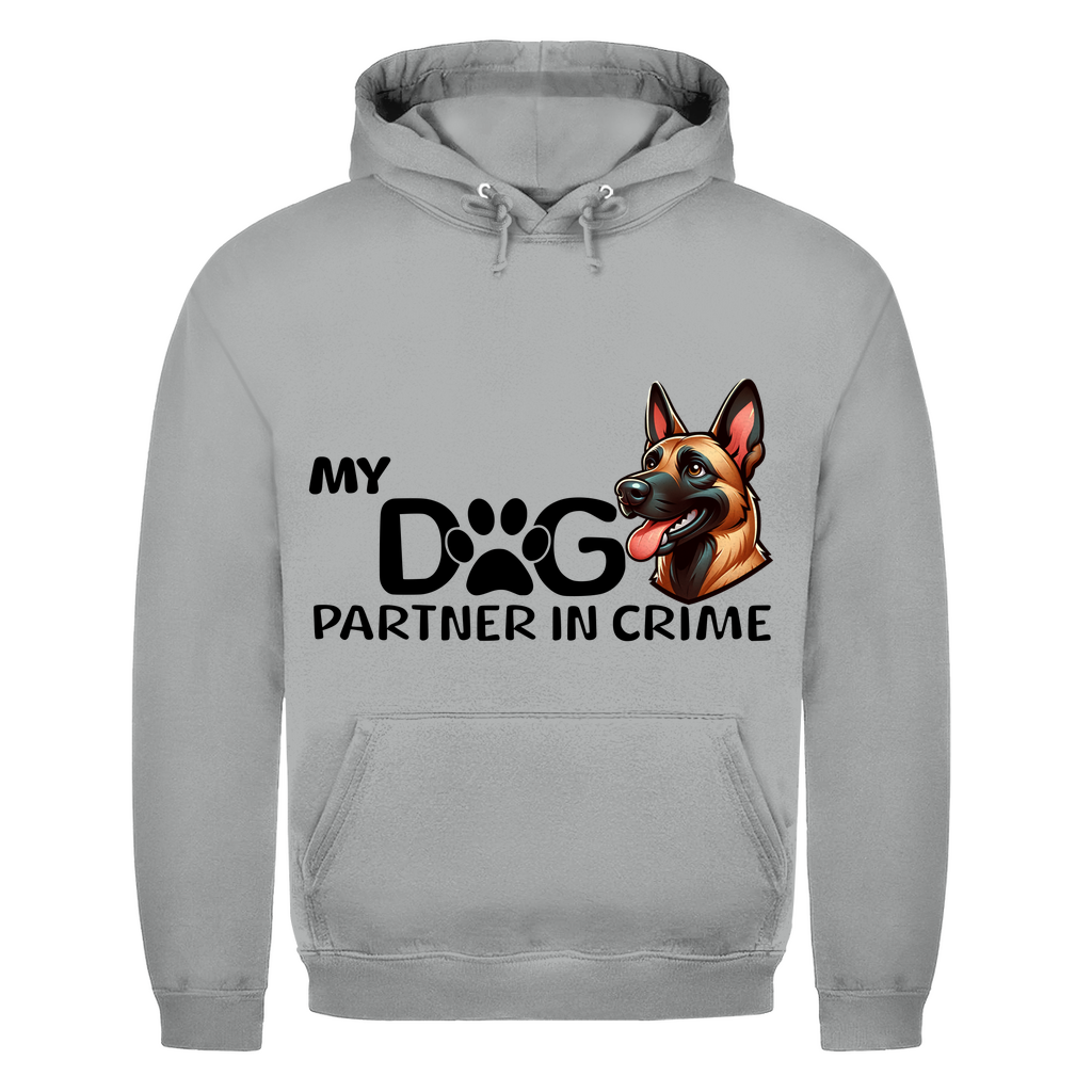 Herren Hoodie My Dog Partner in Crime - Malinois