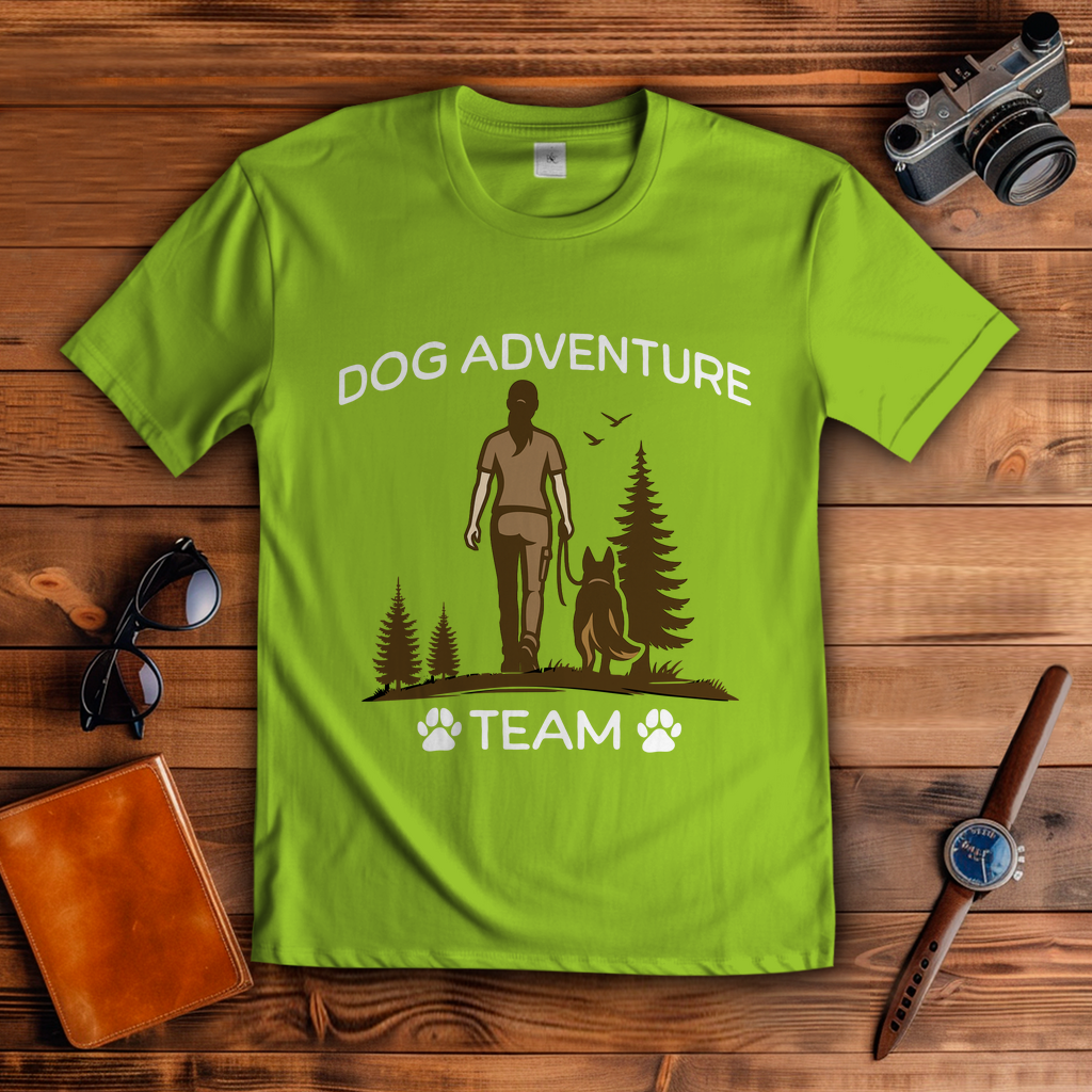 T-Shirt Dog Adventure Team – Für alle, die mit ihrem Hund durchs Leben wandern