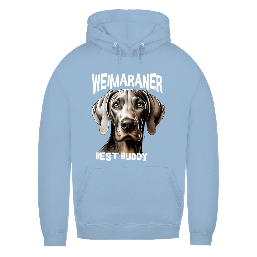 Weimaraner Kopf mit Schriftzug Best Buddy, Damen Hoodie