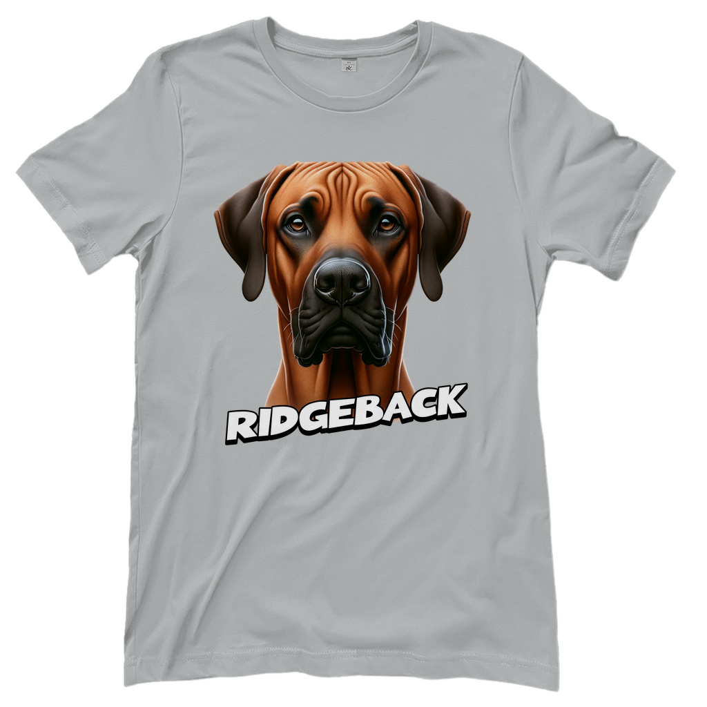 Ridgeback Kopf mit Schriftzug, Damen T-Shirt