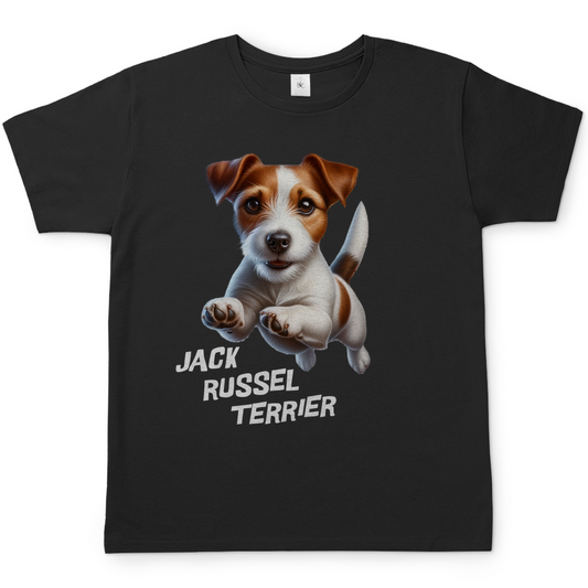 Herren T-Shirt Springender Jack Russel Terrier