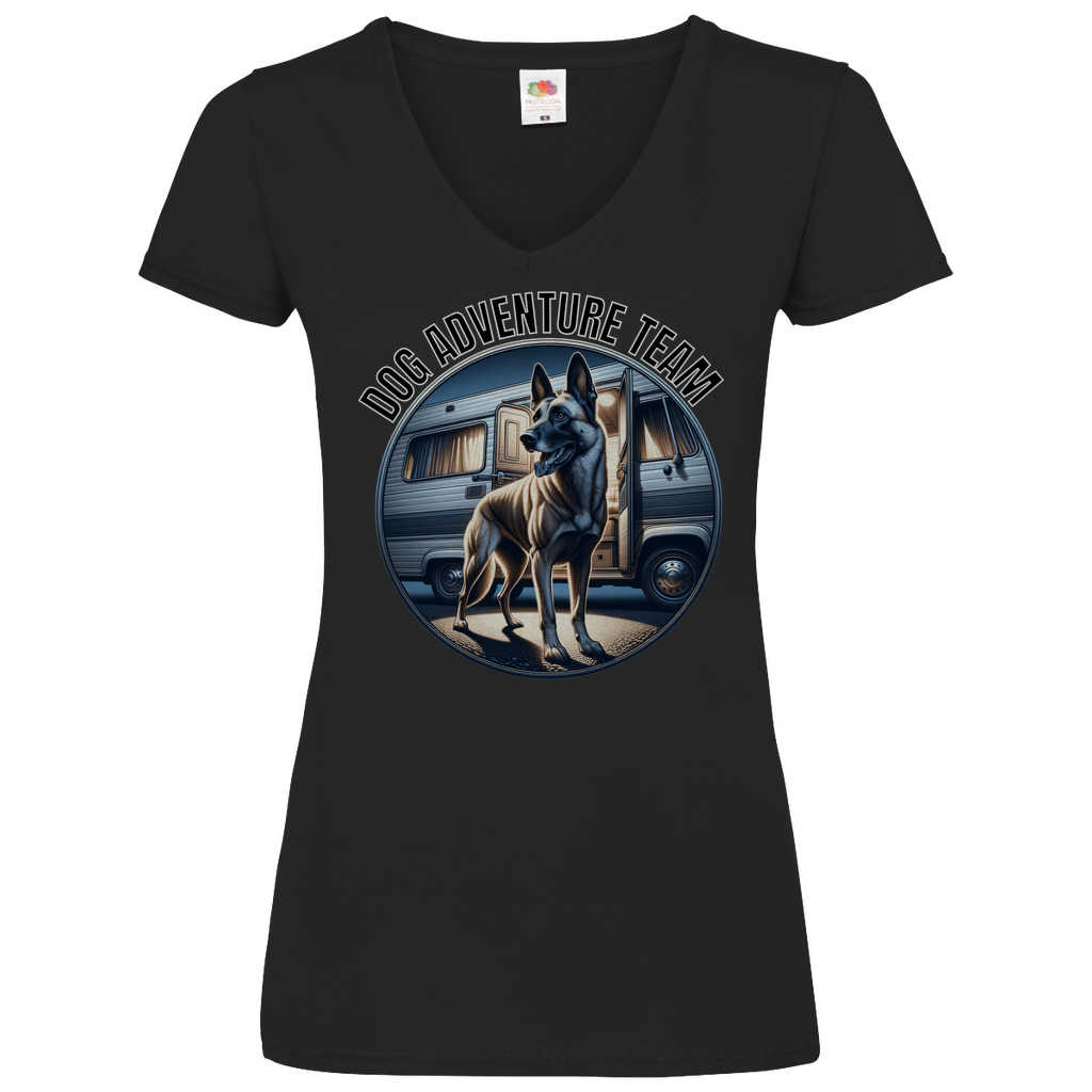 Dog Adventure Team – Dein V-Neck Shirt für echte Abenteurerinnen!