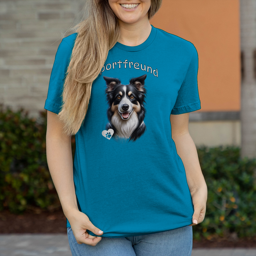 Damen T-Shirt Border Collie Sportfreund