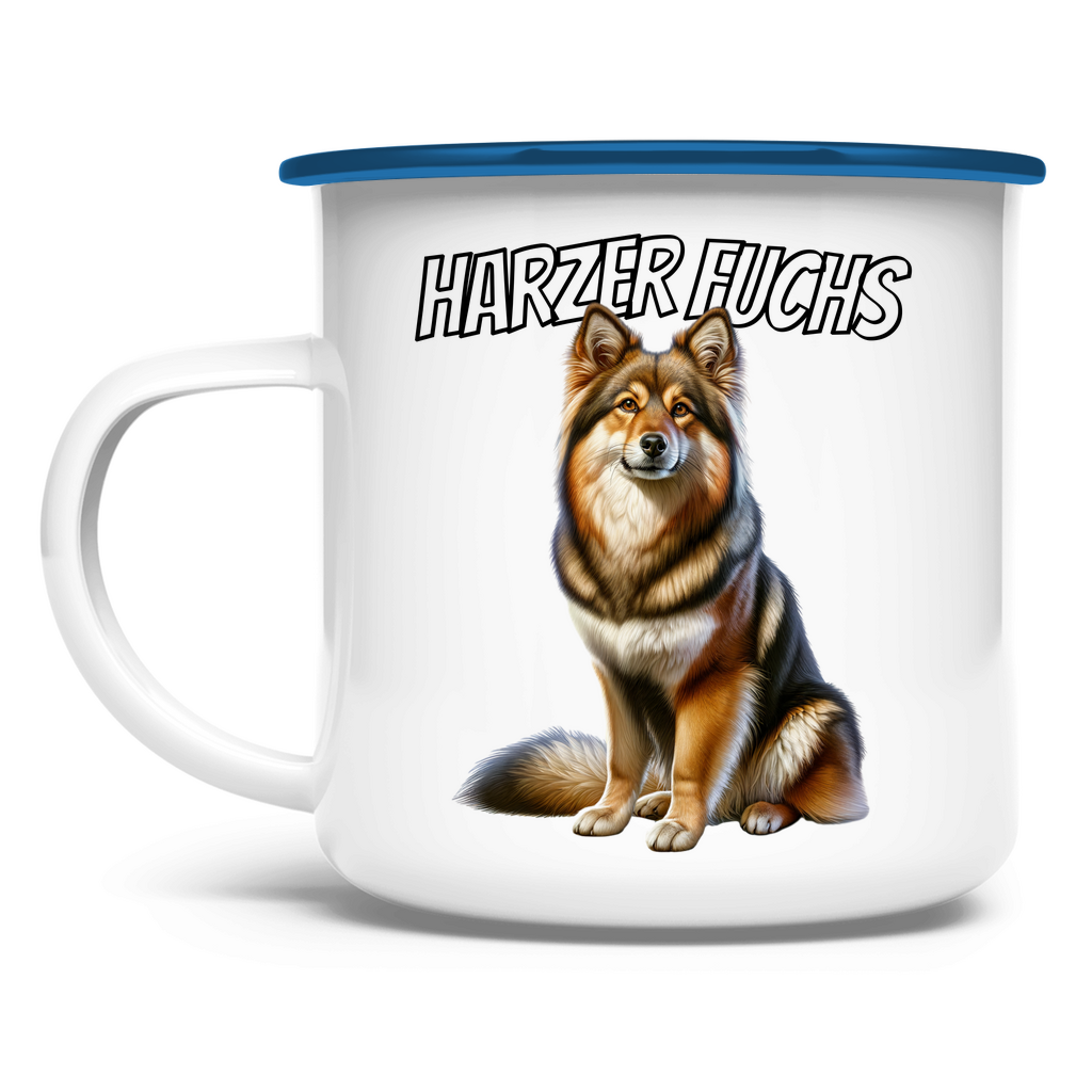 Emaille Tasse Harzer Fuchs