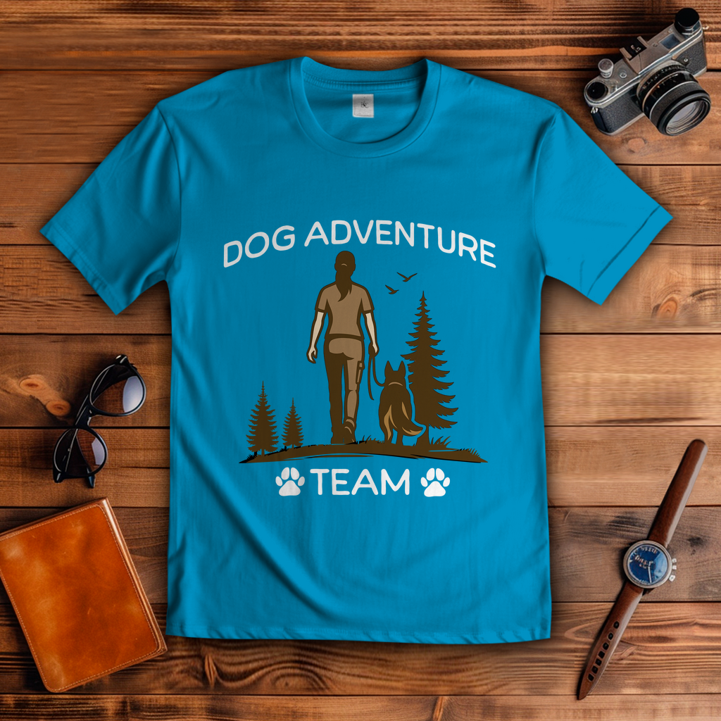 T-Shirt Dog Adventure Team – Für alle, die mit ihrem Hund durchs Leben wandern