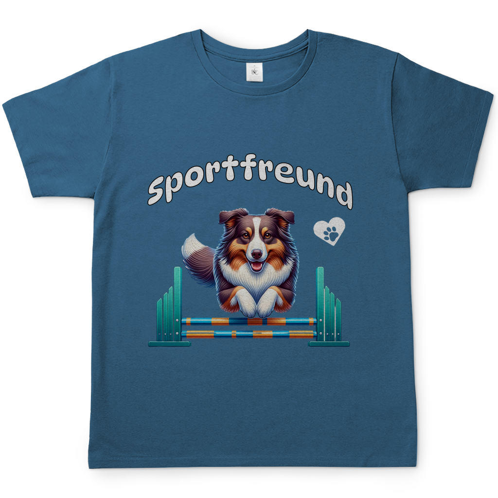 Herren T-Shirt Sportfreund Australian Shepherd