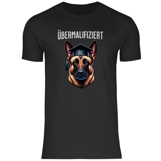 T-Shirt Übermalifiziert – Malinois mit Abschluss und Attitüde