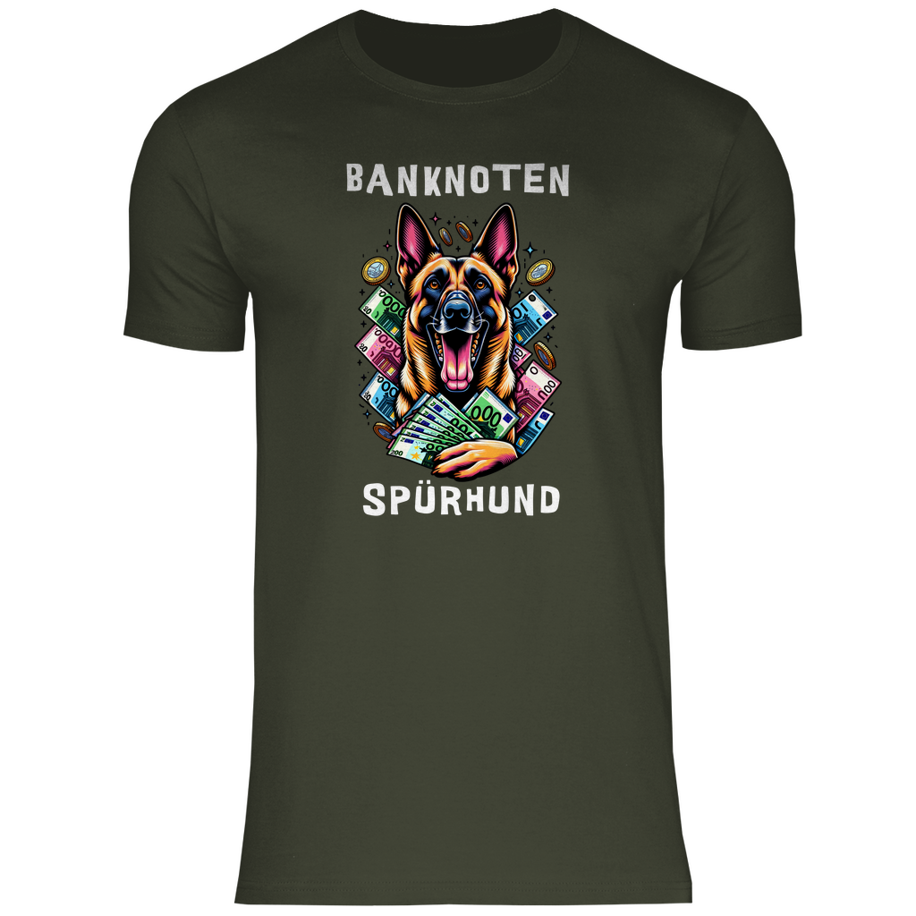 Herren T-Shirt Malinois Banknotenspürhund