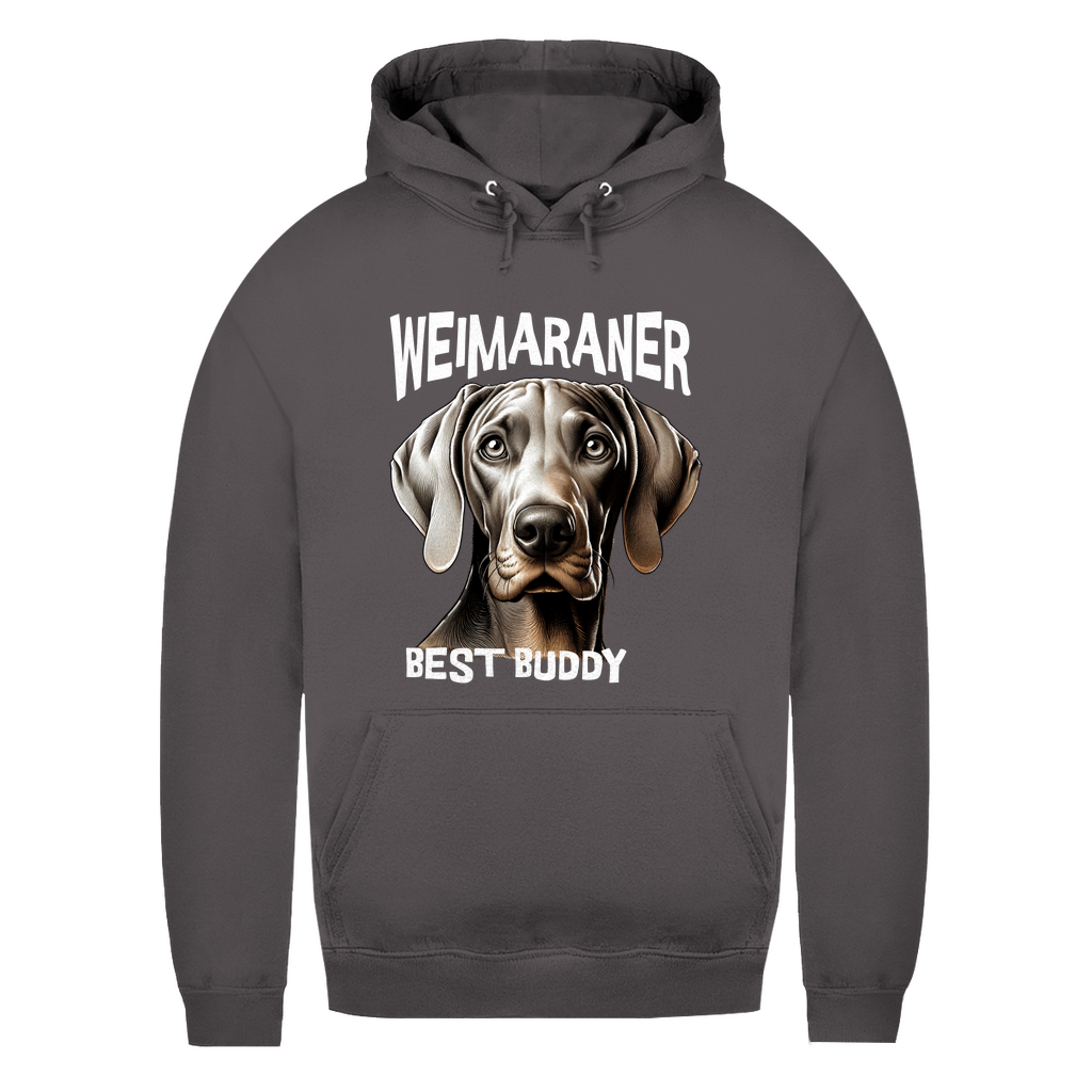 Weimaraner Kopf mit Schriftzug Best Buddy, Damen Hoodie