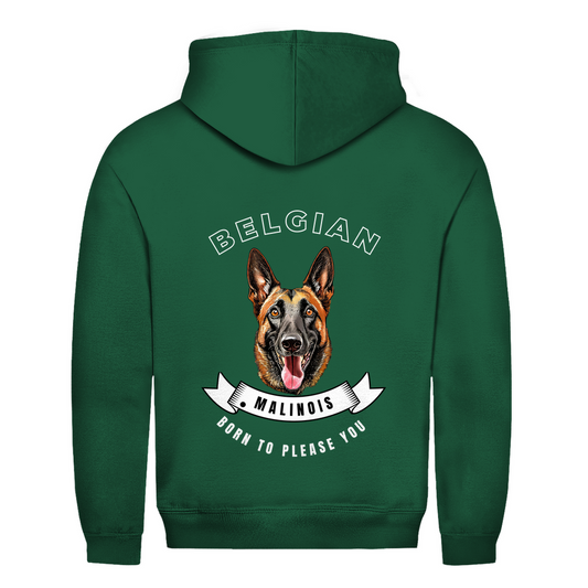 Hoodie Malinois Born to please you mit großem Rückendruck