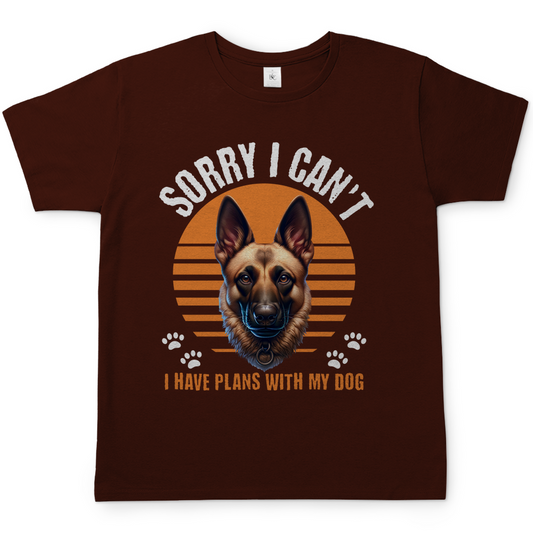 Herren T-Shirt Malinois Plans – Sorry I Can’t