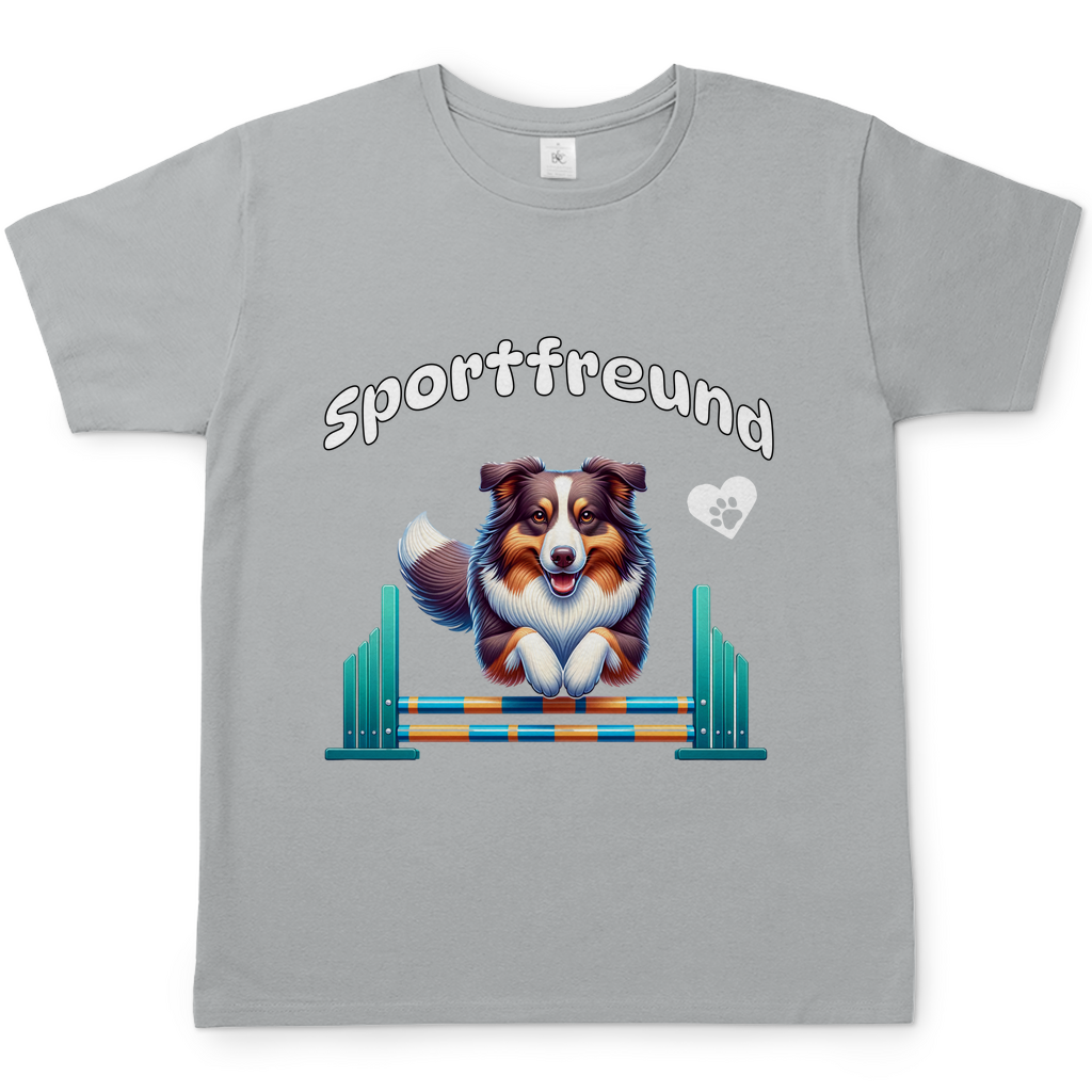 Herren T-Shirt Sportfreund Australian Shepherd