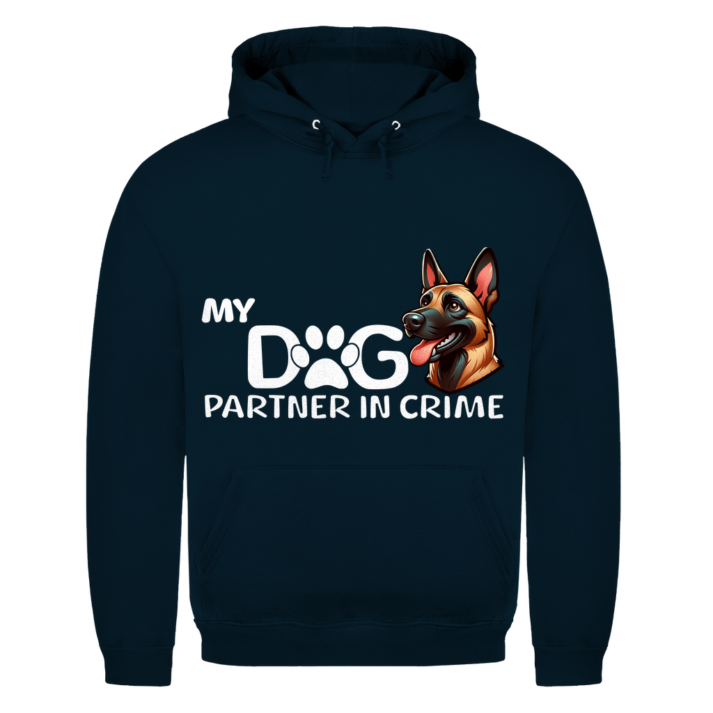 Herren Hoodie My Dog Partner in Crime - Malinois