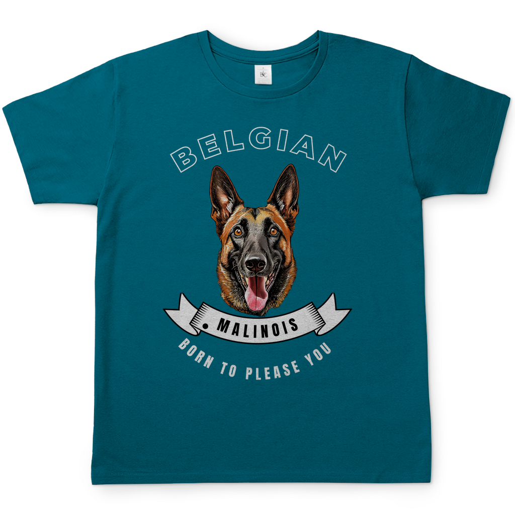 T-Shirt Malinois Born to please you für Herren