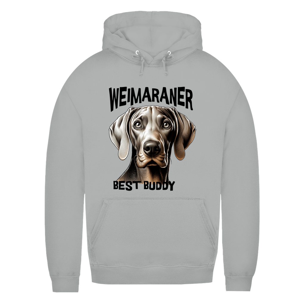 Weimaraner Kopf mit Schriftzug Best Buddy, Damen Hoodie