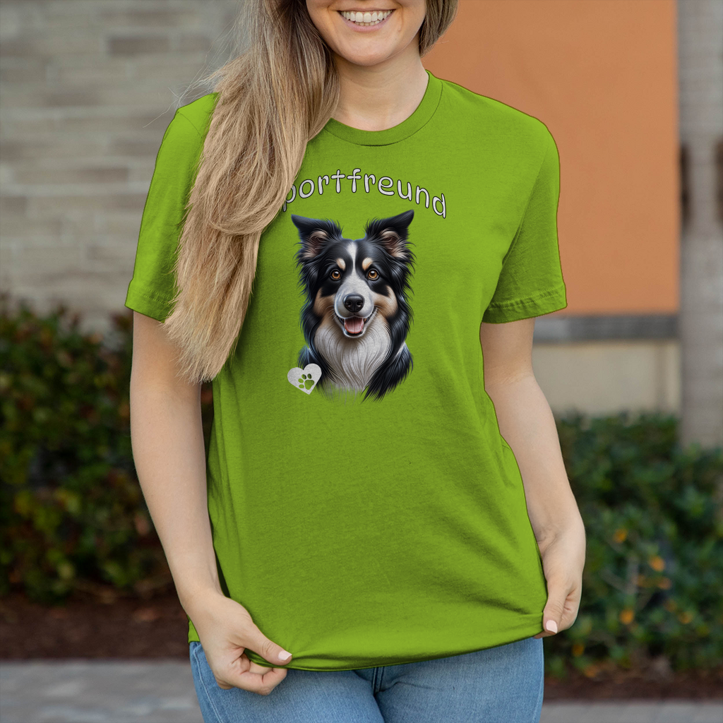 Damen T-Shirt Border Collie Sportfreund