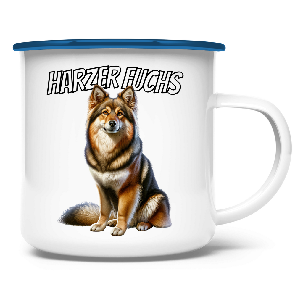 Emaille Tasse Harzer Fuchs