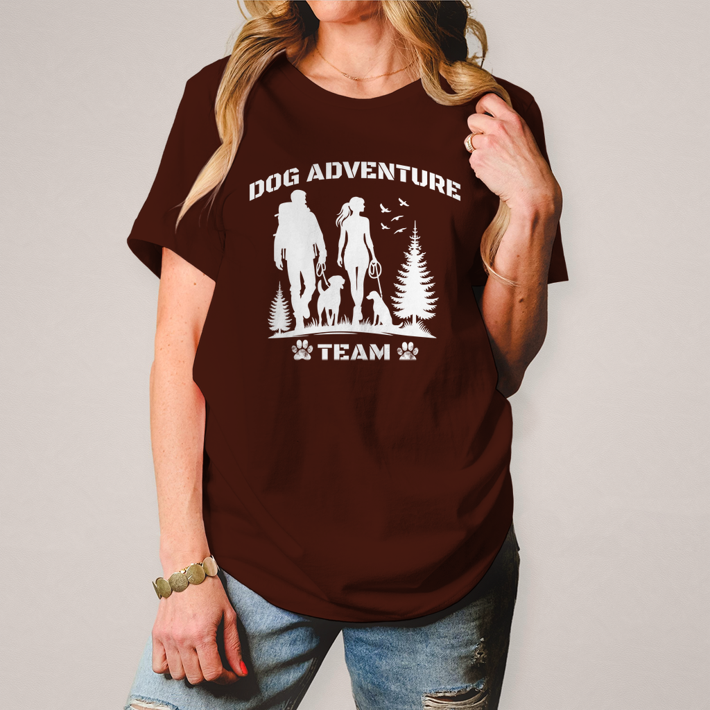 T-Shirt Dog Adventure Team für Damen