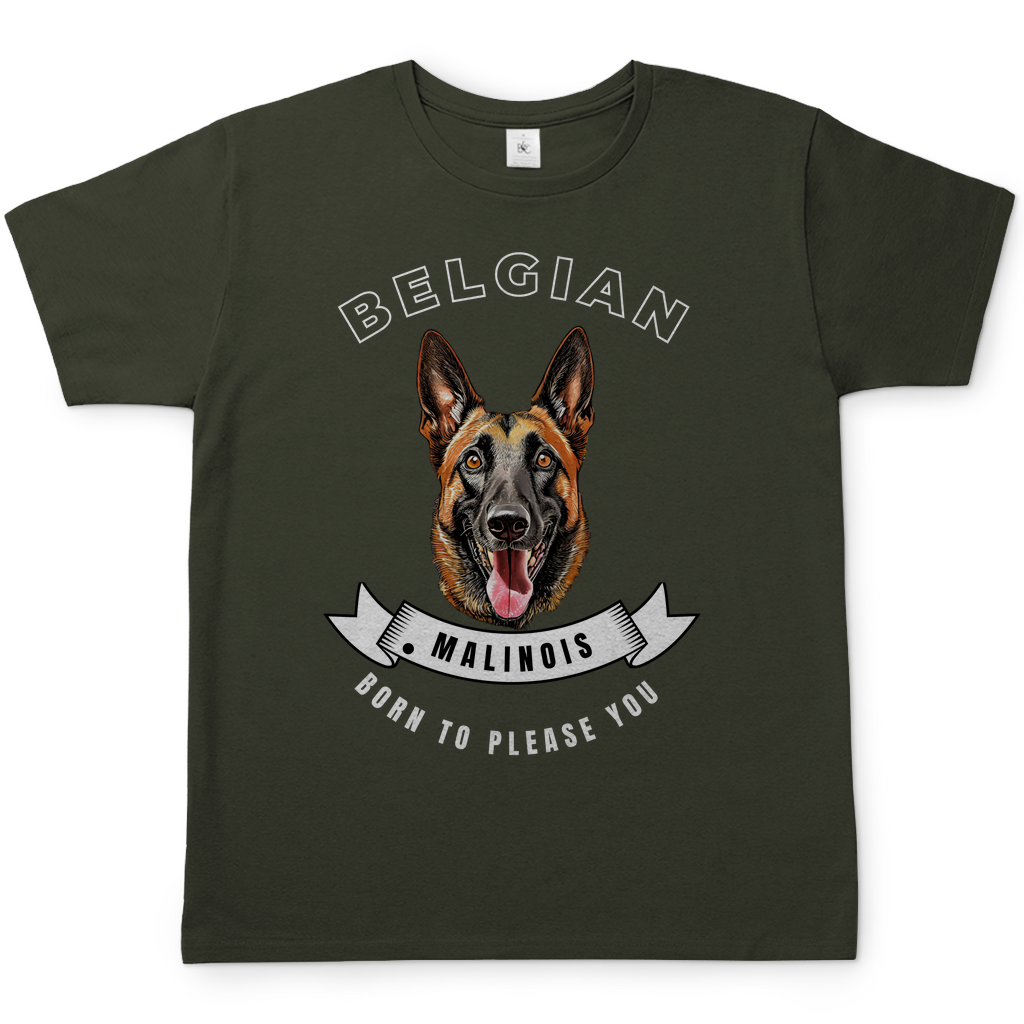 T-Shirt Malinois Born to please you für Herren