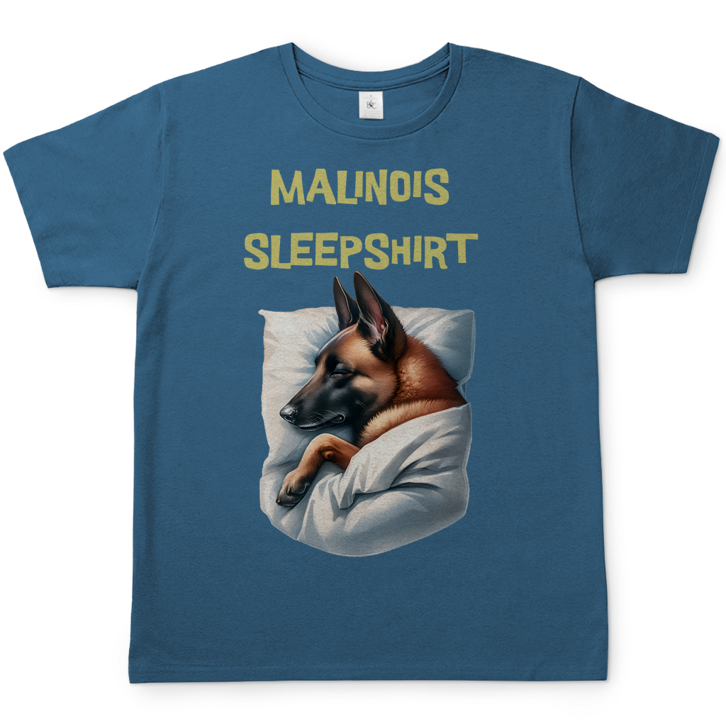 Malinois Sleep Shirt Herren T-Shirt Malinois im Bett